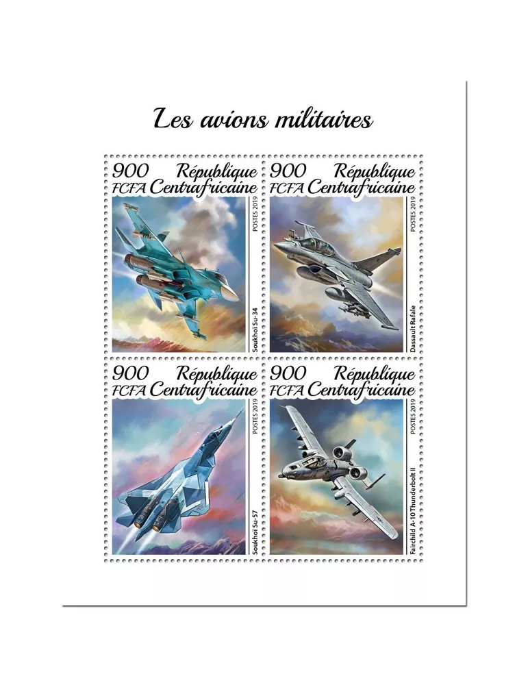 n° 6593/6596 - Timbre CENTRAFRIQUE Poste