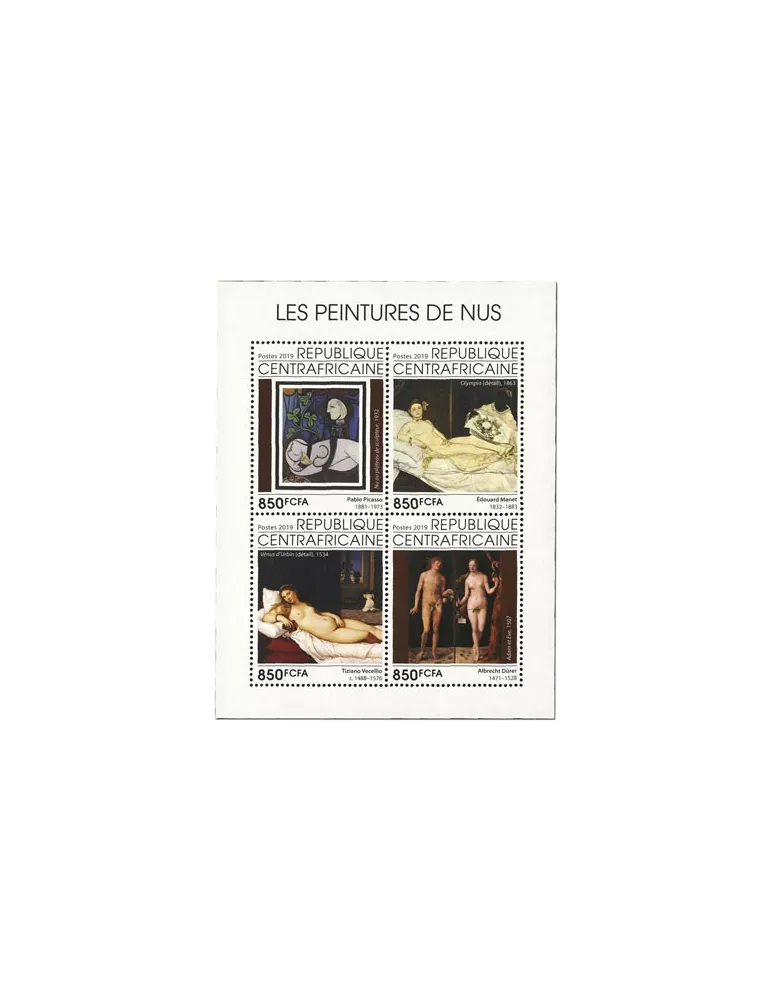 n° 6685/6688 - Timbre CENTRAFRIQUE Poste