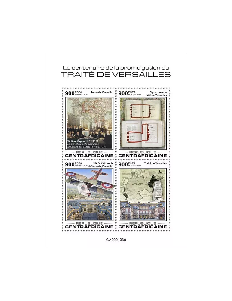 n° 6722/6725 - Timbre CENTRAFRIQUE Poste