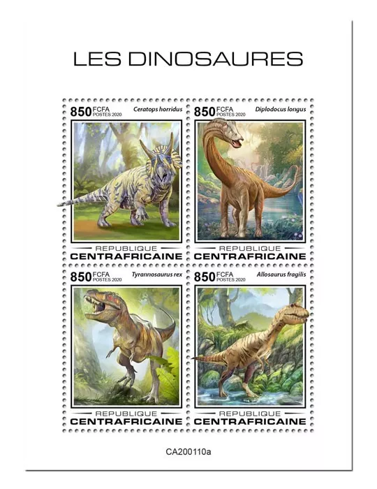 n° 6750/6753 - Timbre CENTRAFRIQUE Poste