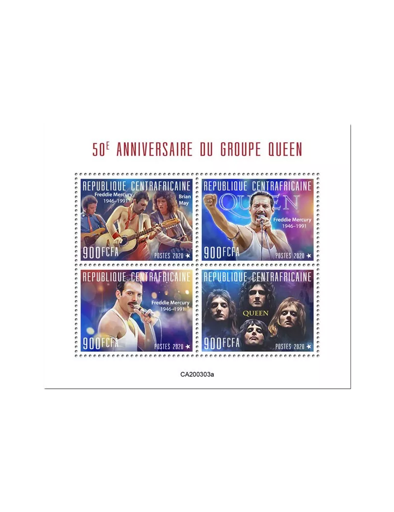 n° 6858/6861 - Timbre CENTRAFRIQUE Poste