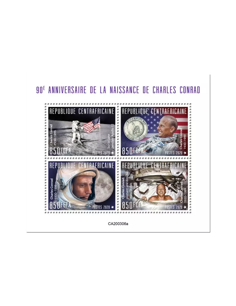 n° 6870/6873 - Timbre CENTRAFRIQUE Poste