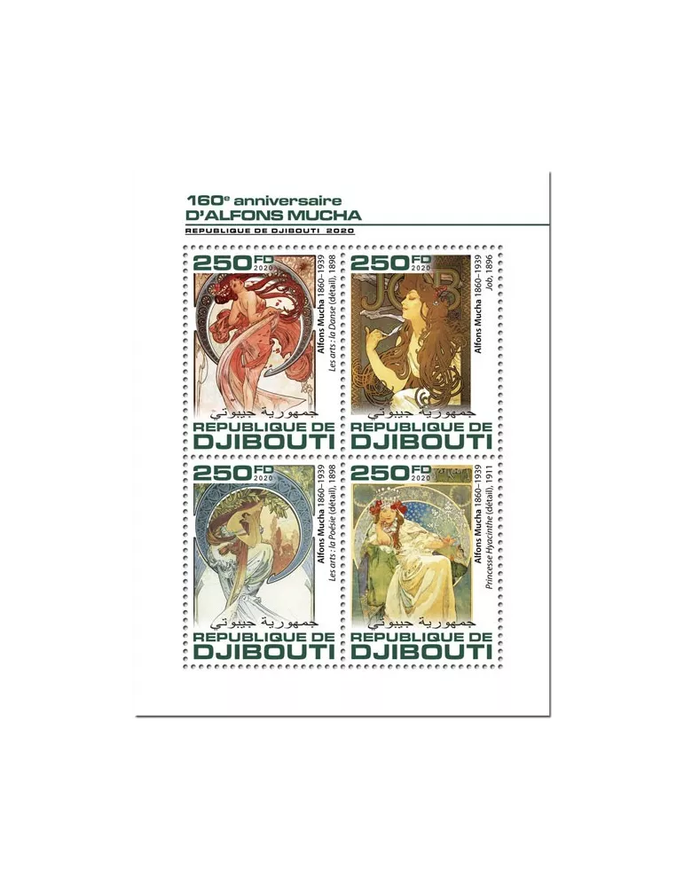 n° 2984/2987 - Timbre DJIBOUTI Poste