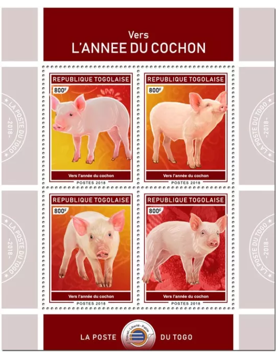 n° 6516/6519 - Timbre TOGO Poste