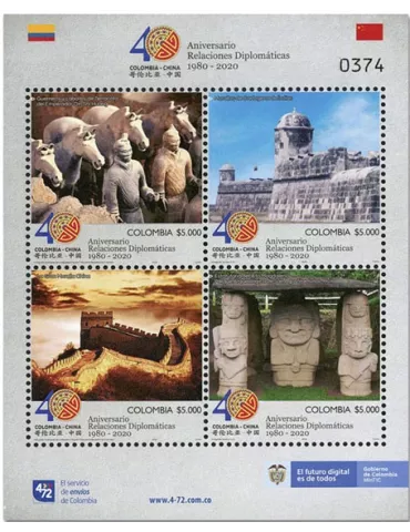 n° 2071/2074 - Timbre COLOMBIE Poste