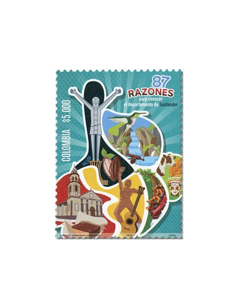 n° 2045 - Timbre COLOMBIE Poste