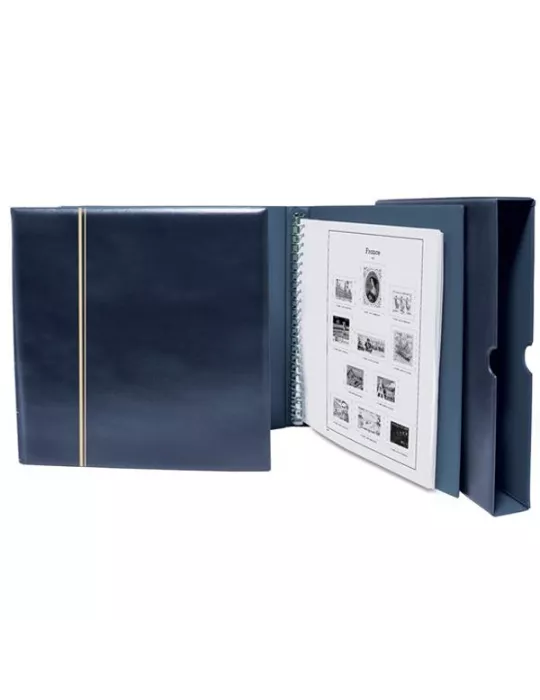 Album SUPRA : étui + reliure - Album à anneaux pour timbres
