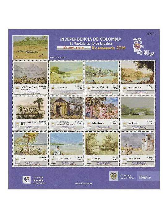 n° 2128/2139 - Timbre COLOMBIE Poste