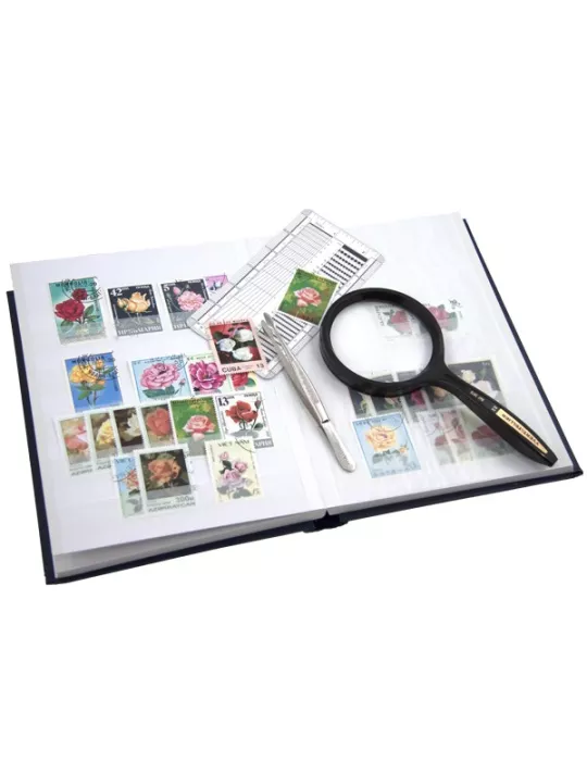 PERFECTA : Classeur fixe pour timbres (Petit modèle-Pages Blanches-16p.)