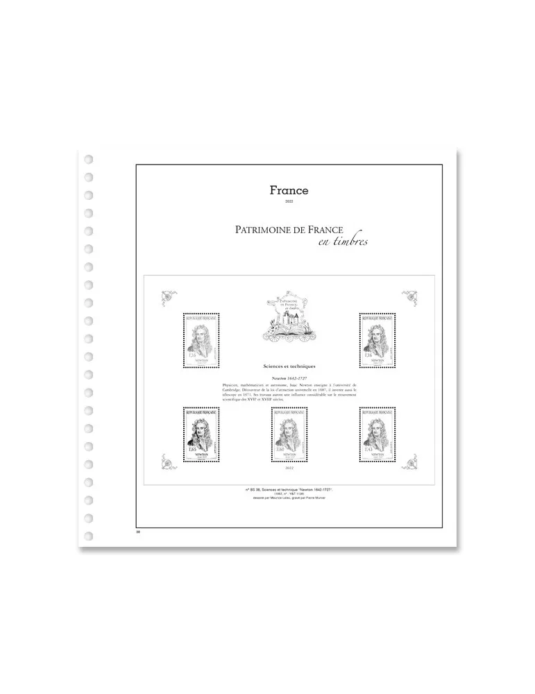 PATRIMOINE DE FRANCE EN TIMBRES SC : 2022 (JEUX AVEC POCHETTES)