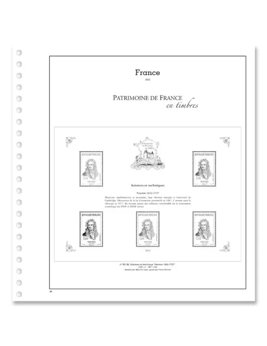 PATRIMOINE DE FRANCE EN TIMBRES SC : 2022 (JEUX AVEC POCHETTES)