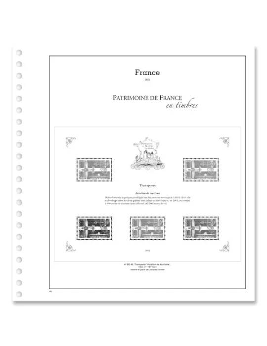 PATRIMOINE DE FRANCE EN TIMBRES SC : 2022 (JEUX AVEC POCHETTES)