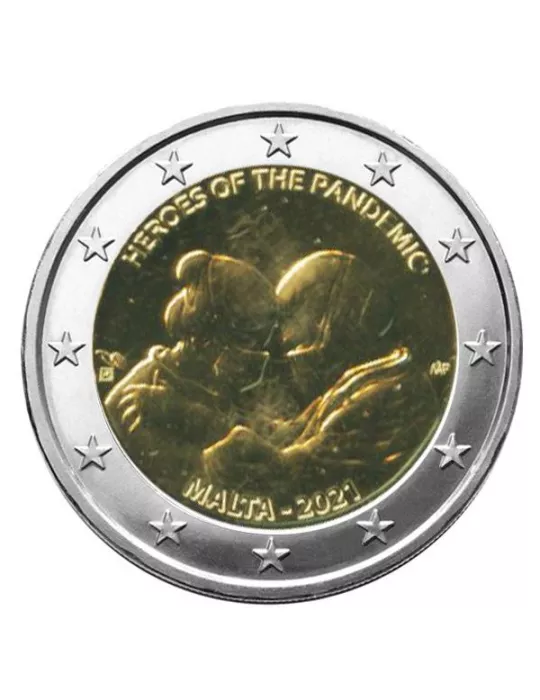 BU : 2 EURO COMMEMORATIVE 2021 : MALTE (Héros de la pandémie)