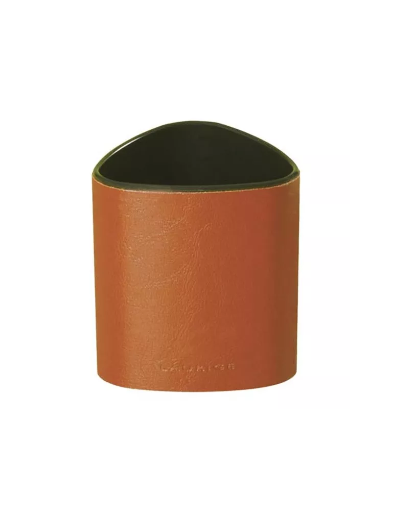 Pot à crayon en cuir (Marron)