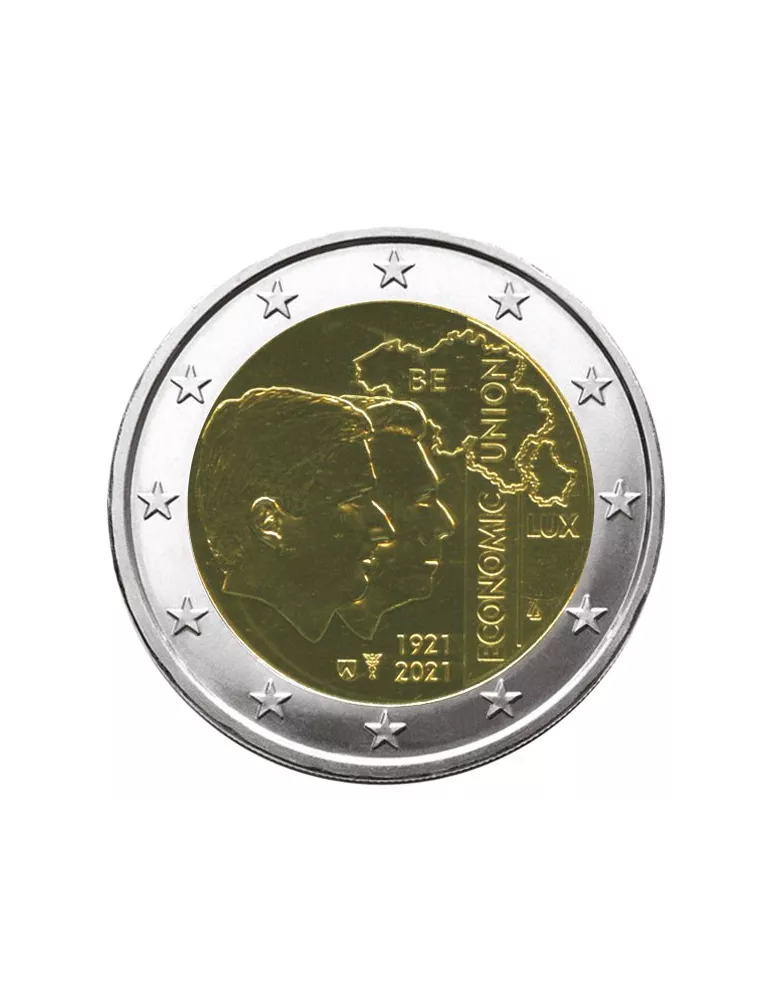 BU : 2 EURO COMMEMORATIVE 2021 : BELGIQUE - UNION ECONOMIQUE AVEC LE LUXEMBOURG (Version flamande)