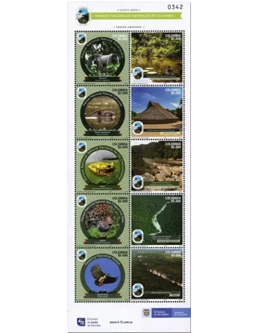 n° 2155/2164 - Timbre COLOMBIE Poste