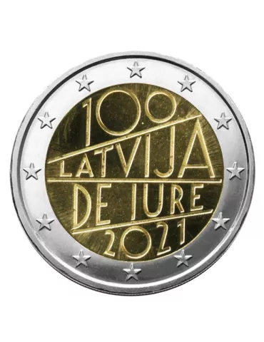 2 EURO COMMEMORATIVE 2021 : LETTONIE (100 Ans de Jure)