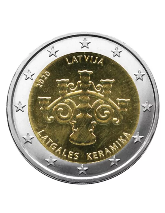 2 EURO COMMEMORATIVE 2020 : LETTONIE (Céramique Lettone)
