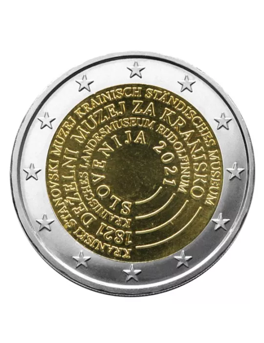 2 EURO COMMEMORATIVE 2021 : SLOVENIE (200 ans du Musée Slovène)