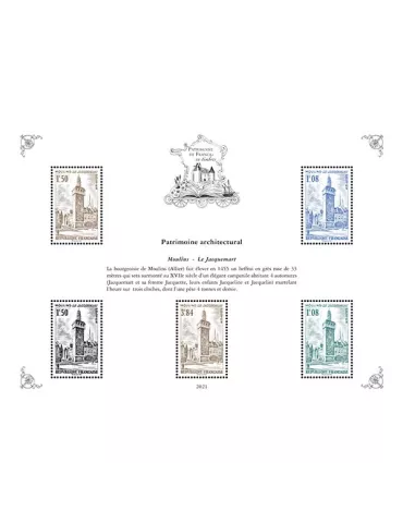 Blocs PATRIMOINE DE FRANCE EN TIMBRES (2021) 2
