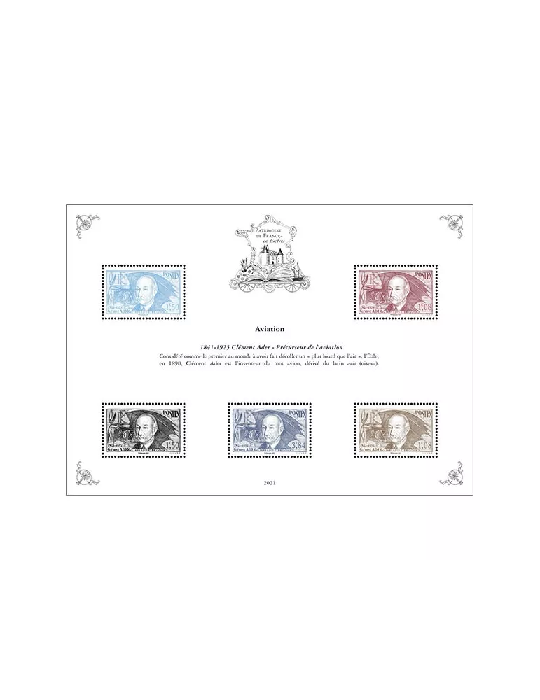 Blocs PATRIMOINE DE FRANCE EN TIMBRES (2021)