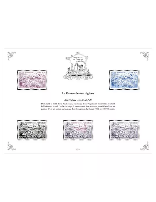Blocs PATRIMOINE DE FRANCE EN TIMBRES (2021)