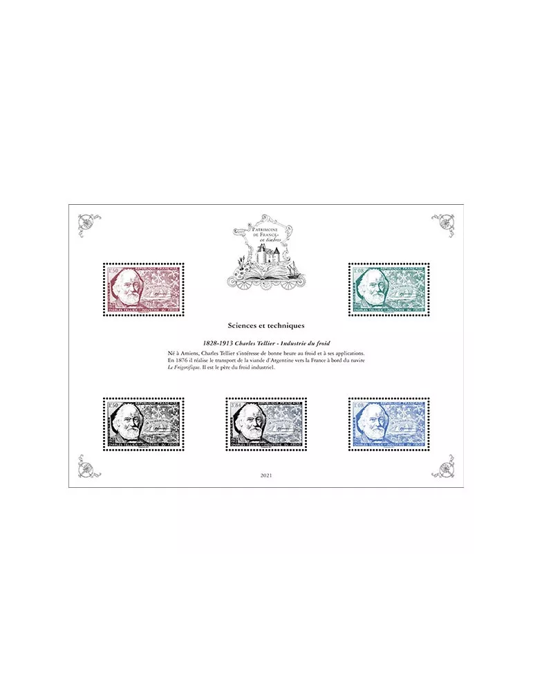 Blocs PATRIMOINE DE FRANCE EN TIMBRES (2021)