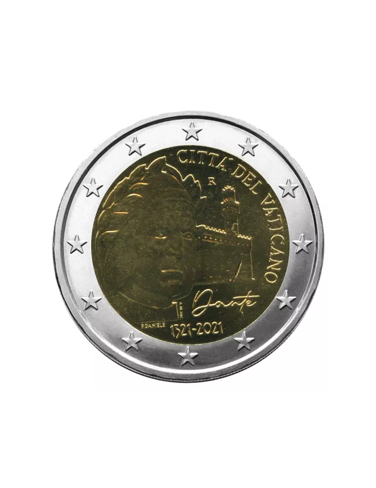 BU : 2 EURO COMMEMORATIVE 2021 : VATICAN (700 ans de la mort de Dante Alighieri)