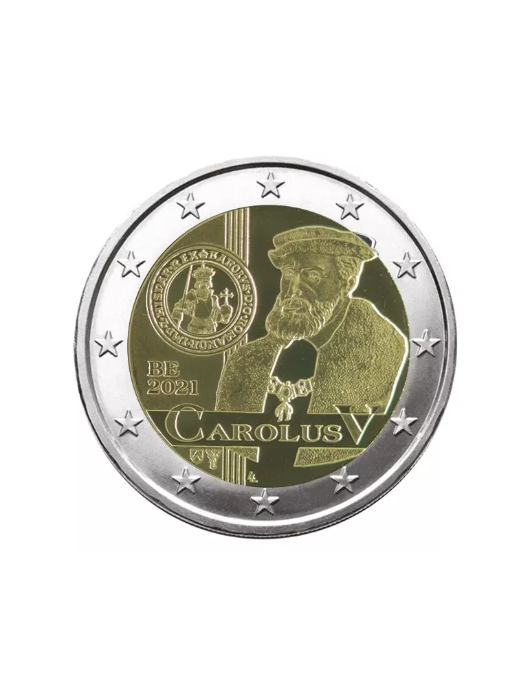 BU : 2 EURO COMMEMORATIVE 2021 : BELGIQUE - Règne de Charles V (Version flamande)