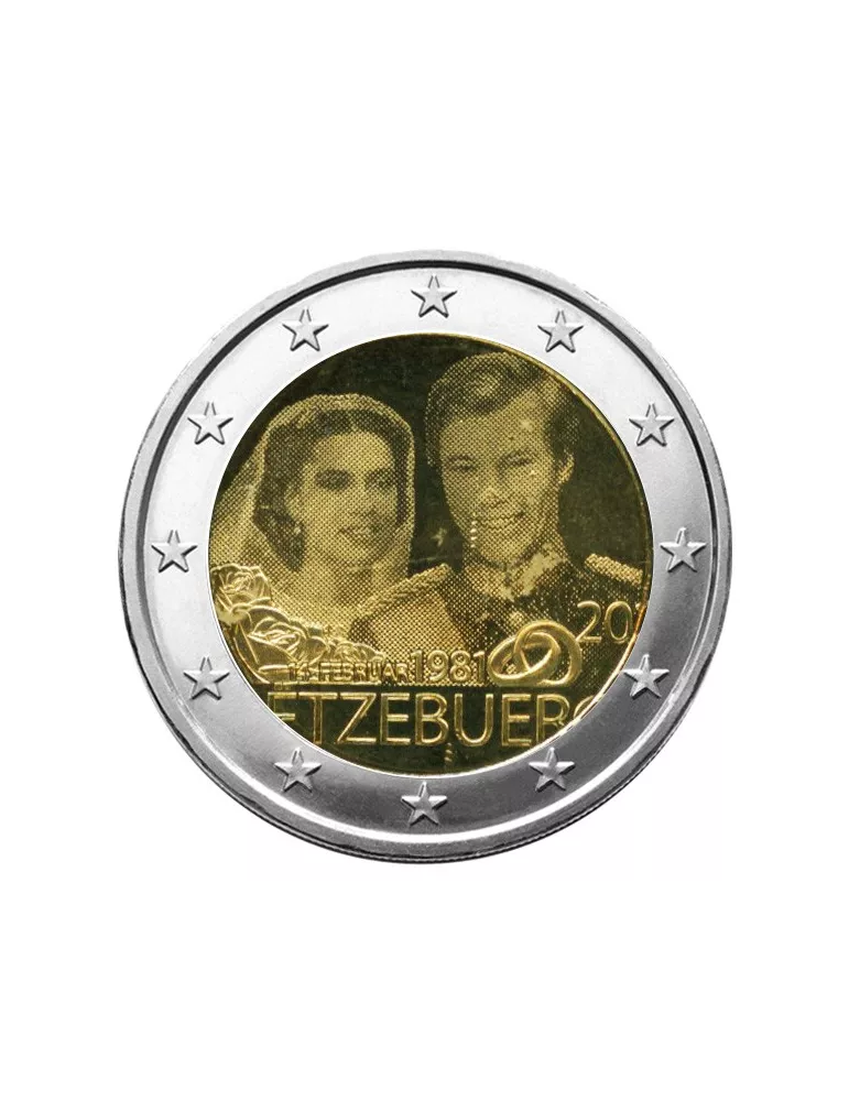 2 EURO COMMEMORATIVE 2021 : LUXEMBOURG (Mariage du Grand Duc Henri--Version hologramme)