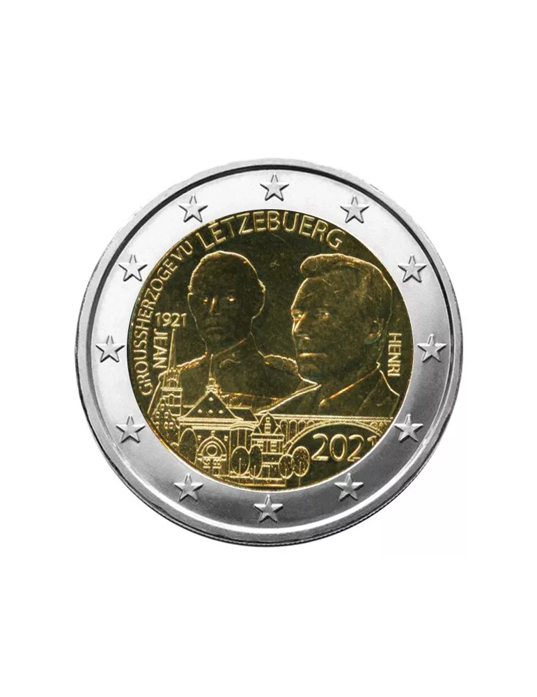2 EURO COMMEMORATIVE 2021 : LUXEMBOURG (100 Ans du Prince Jean-Version classique)