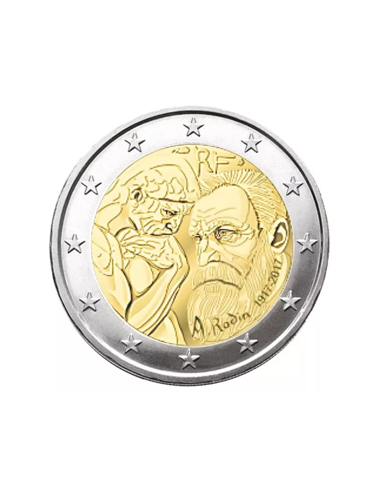 2 EURO COMMEMORATIVE 2017 : FRANCE (AUGUSTE RODIN)