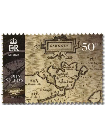 n° 1880 + Les 5 valeurs - Timbre GUERNESEY Poste