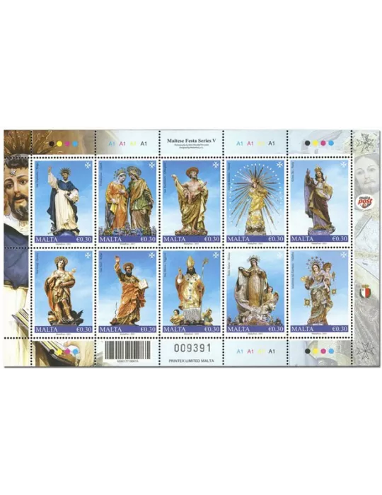 n° 2067/2076 - Timbre MALTE Poste