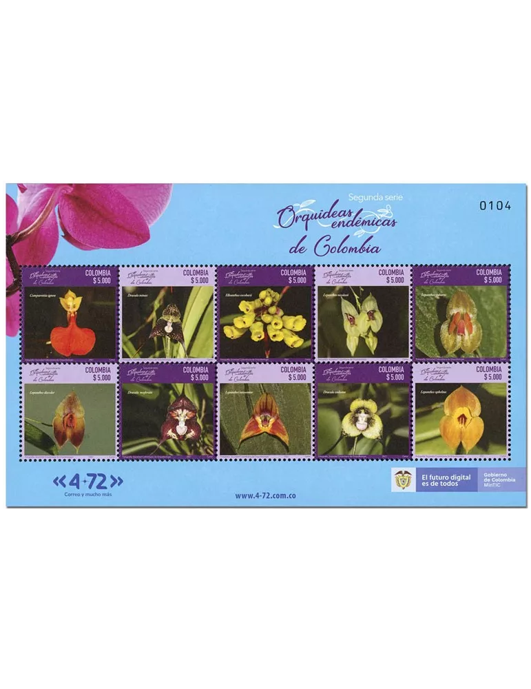 n° 2282/2291 - Timbre COLOMBIE Poste