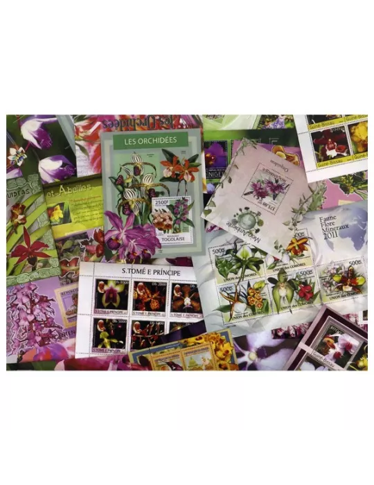 FLORE : pochette de 25 timbres (Neufs)