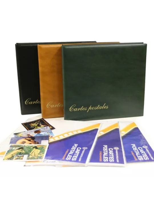 ALBUM CARTES POSTALES LUXE + recharges (CP modernes)