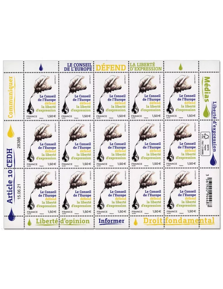 n° F2 - Timbre France Feuillets de France (Service n° 181)