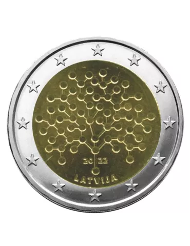 2 EURO COMMEMORATIVE 2022 : LETTONIE (Culture Financière)