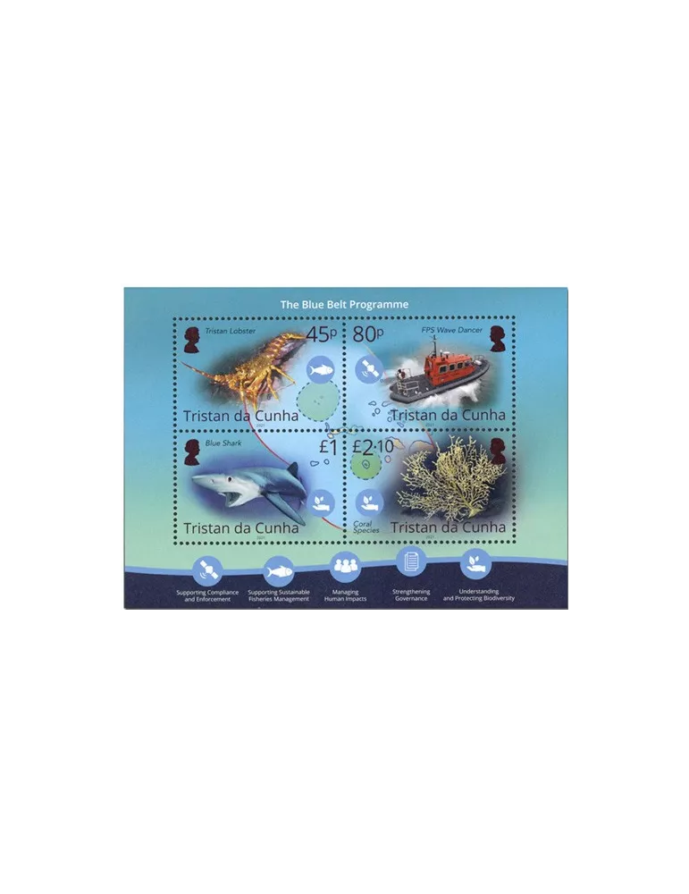 n° 79 - Timbre TRISTAN DA CUNHA Blocs et feuillets