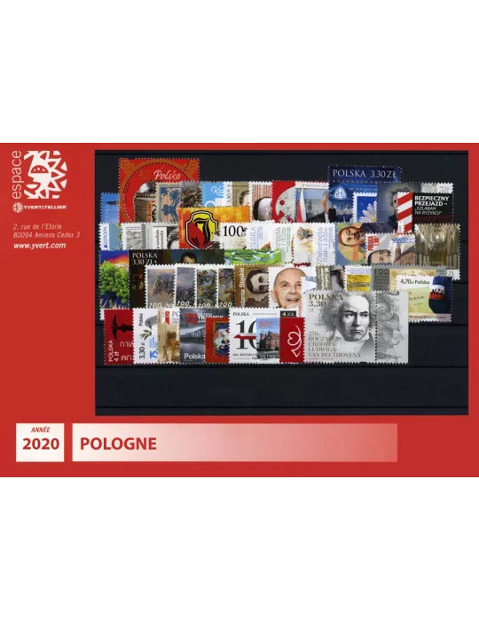 n° 4748/4831 - Timbre POLOGNE Année Complète (2020)