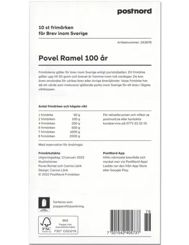 n° C3386 - Timbre SUEDE Carnets