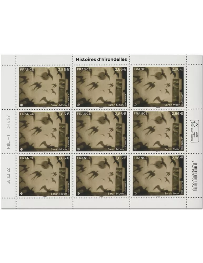 Buy this souvenir sheet of France of the year 2022 (Nb F65 - Le jardin de Balata