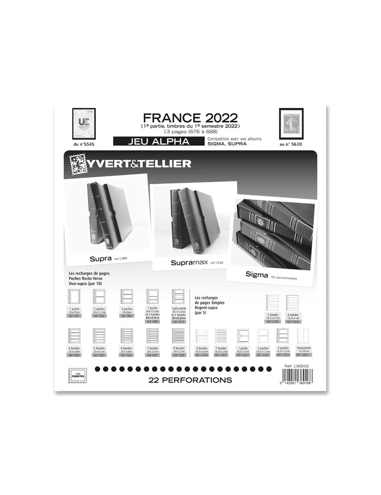 FRANCE ALPHA : 2022 - 1ER SEMESTRE (JEUX SANS POCHETTES)