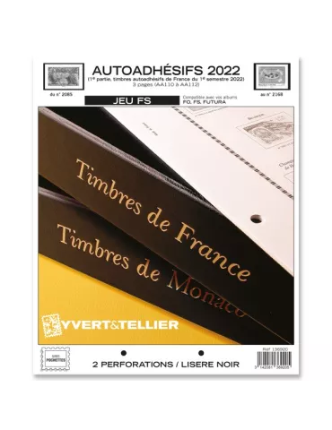 FRANCE AUTOADHESIFS FS : 2022 - 1ER SEMESTRE (JEUX SANS POCHETTES)