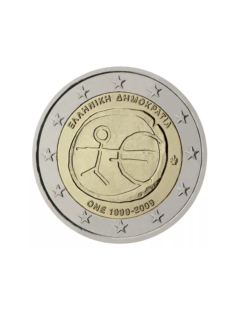 2 EURO COMMEMORATIVE 2009 : GRECE (10e anniversaire de l´Union Économique et Monétaire)