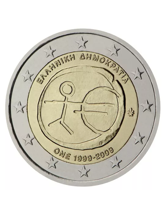2 EURO COMMEMORATIVE 2009 : GRECE (10e anniversaire de l´Union Économique et Monétaire)