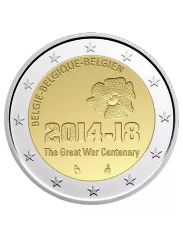 2 EURO COMMEMORATIVE 2014 : BELGIQUE (100e anniversaire du début de la Première Guerre mondiale)
