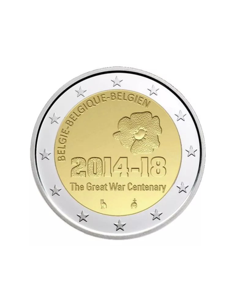 2 EURO COMMEMORATIVE 2014 : BELGIQUE (100e anniversaire du début de la Première Guerre mondiale)