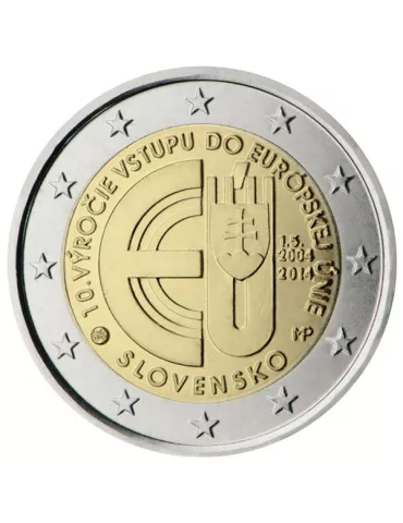 2 EURO COMMEMORATIVE 2014 : SLOVAQUIE (10 ansde l'entrée de la Slovaquie dans l'Union européenne)